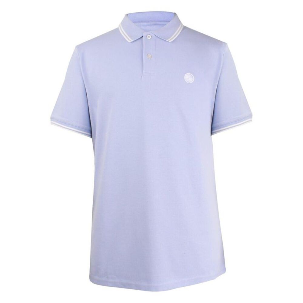Pretty Green Mens Barton Short-Sleeved Polo Shirt / Pastel Blue